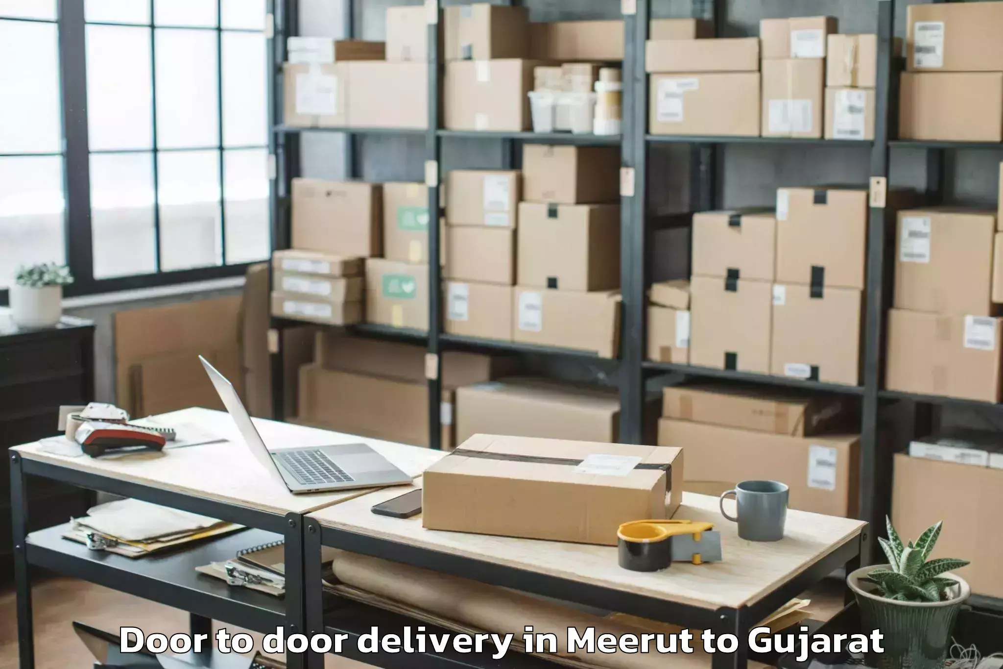 Book Meerut to Delvada Door To Door Delivery